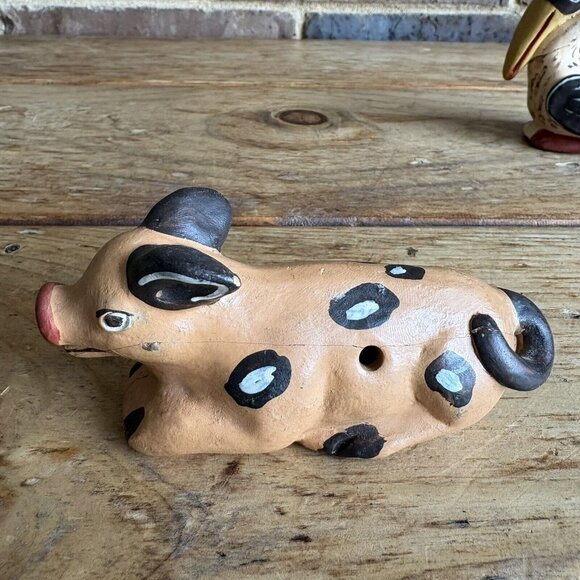 Vintage Ocarinas South American Peruvian Pottery Whistles Clay Lot Of 5 REPAIRS - Picture 9 of 16